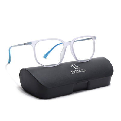 Eyejack Domino Light Purple Square Eyeglasses for Men & Women (TR1005FCL1680-C9)