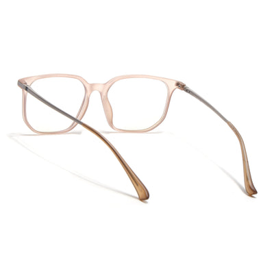 Eyejack Domino Matt Brown Square Eyeglasses for Men & Women (TR1005FCL1682-C11)