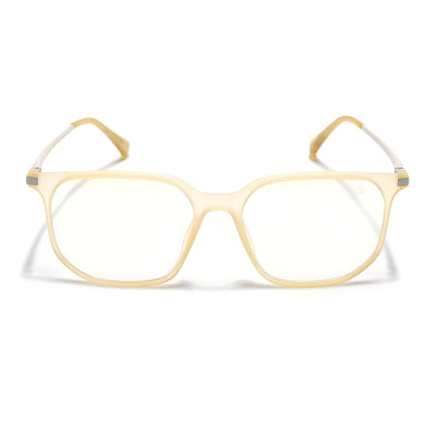 Eyejack Domino Yellow Square Eyeglasses for Men & Women (TR1005FCL1683-C12)