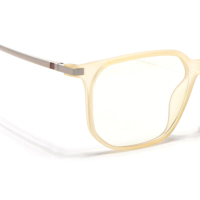 Eyejack Domino Yellow Square Eyeglasses for Men & Women (TR1005FCL1683-C12)