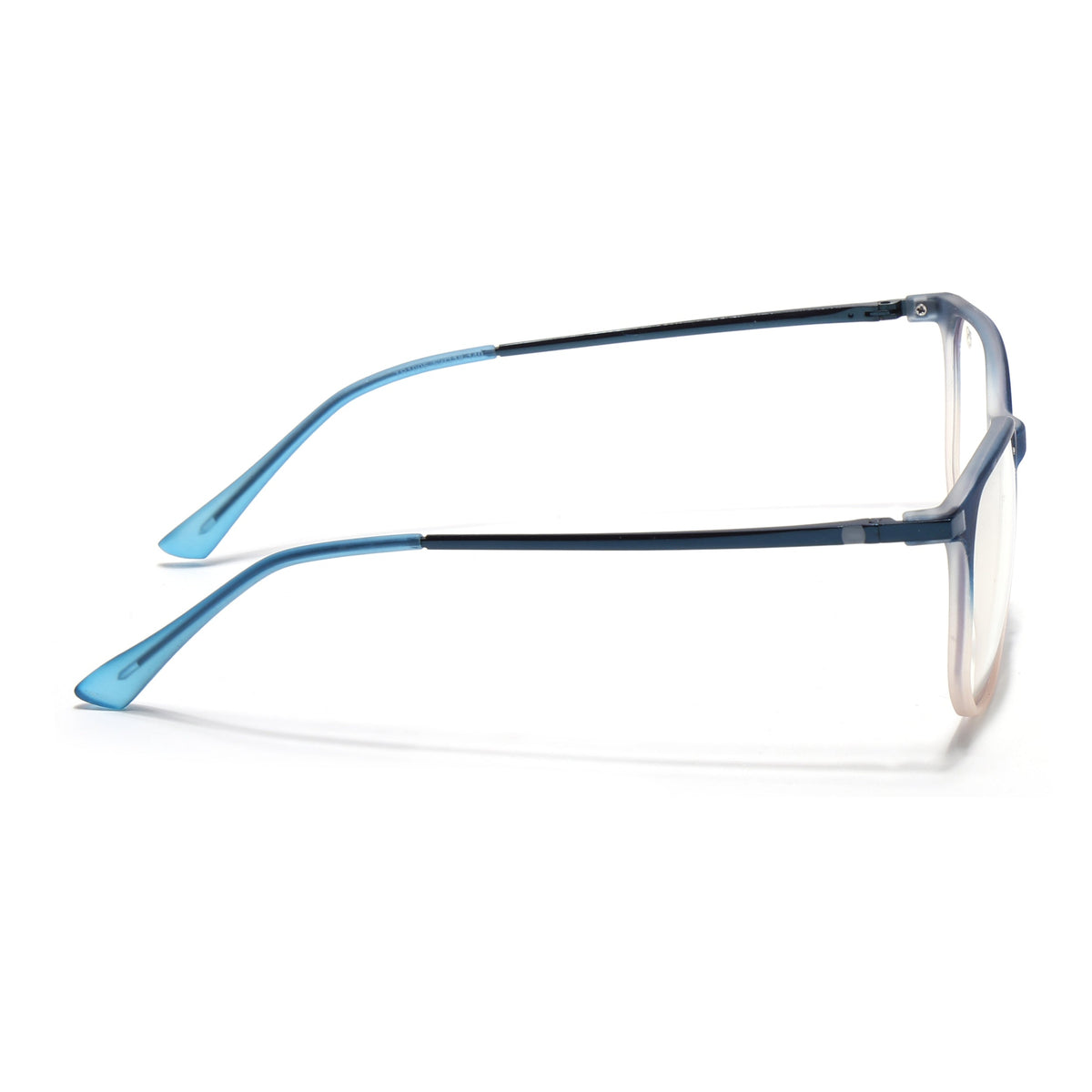 Eyejack Domino Blue & Brown Square Eyeglasses for Men & Women (TR1005FCL1685-C14)