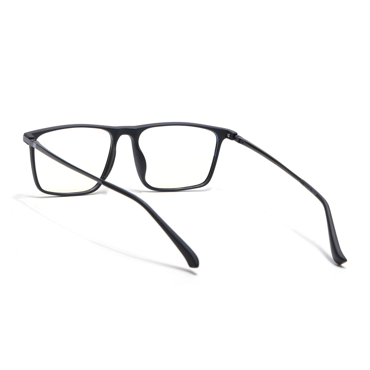 Eyejack Domino Matt Black Rectangle Eyeglasses for Men & Women (TR1006FCL1687-C2)
