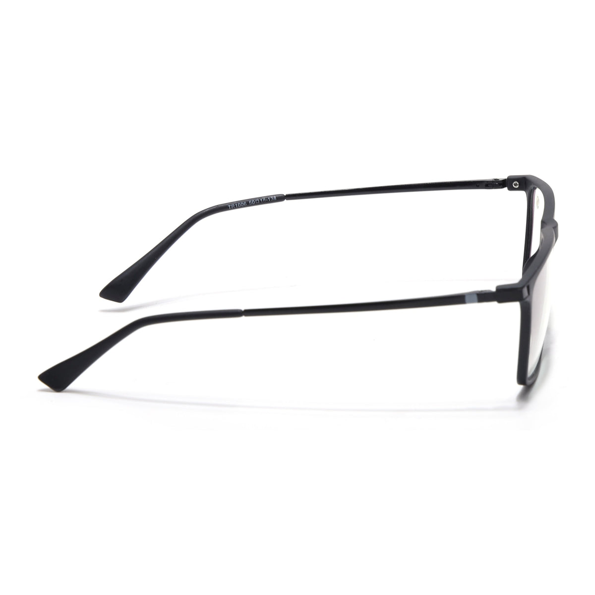 Eyejack Domino Matt Black Rectangle Eyeglasses for Men & Women (TR1006FCL1687-C2)