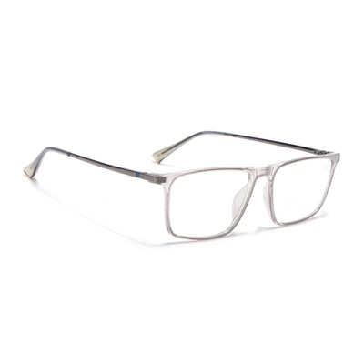 Eyejack Domino Transparent Rectangle Eyeglasses for Men & Women (TR1006FCL1688-C3)