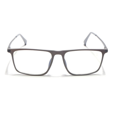 Eyejack Domino Grey Rectangle Eyeglasses for Men & Women (TR1006FCL1690-C5)