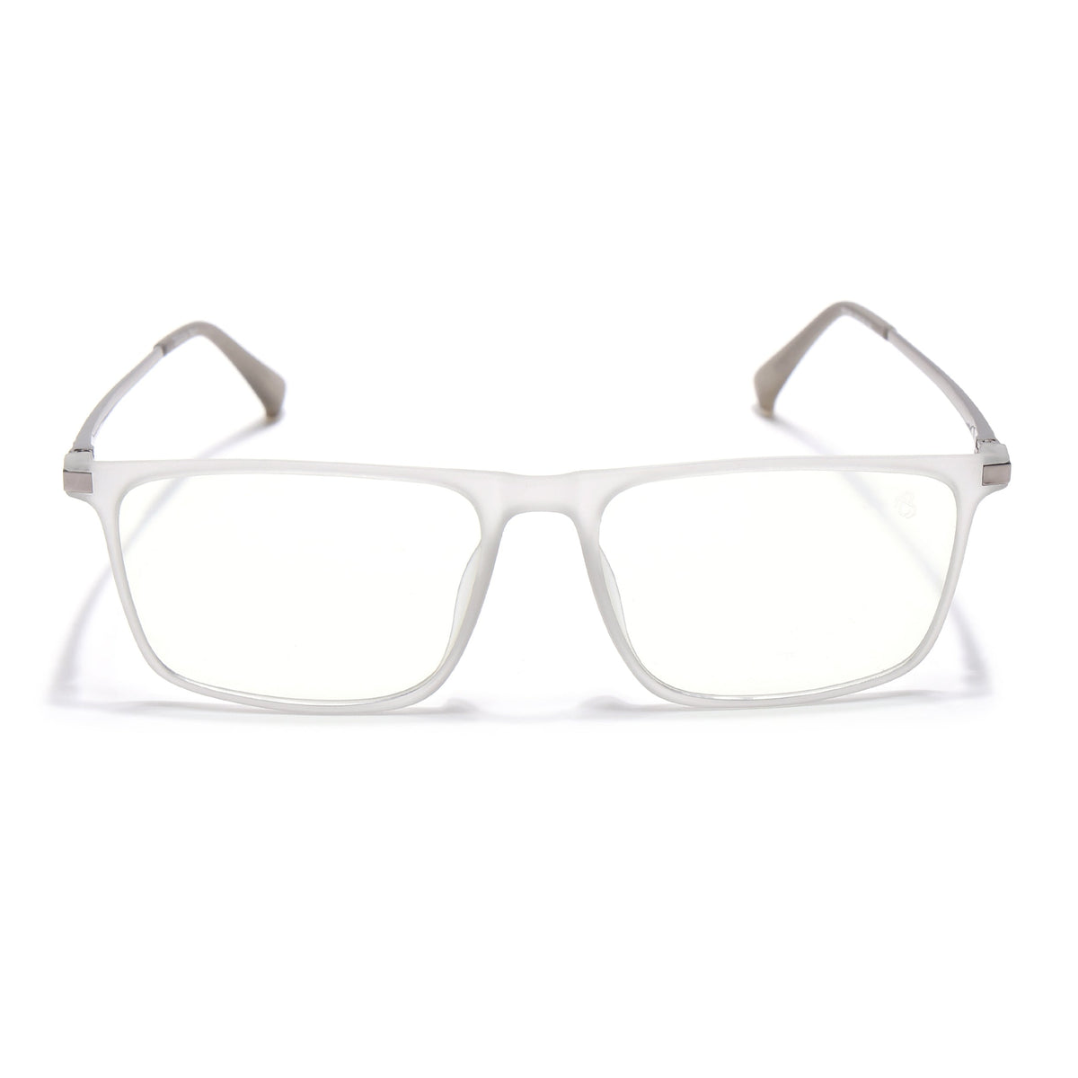 Eyejack Domino Matt Grey Rectangle Eyeglasses for Men & Women (TR1006FCL1691-C6)