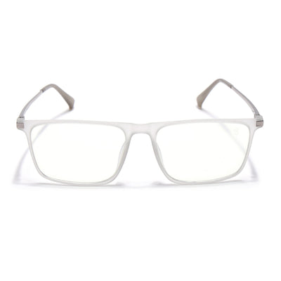 Eyejack Domino Matt Grey Rectangle Eyeglasses for Men & Women (TR1006FCL1691-C6)