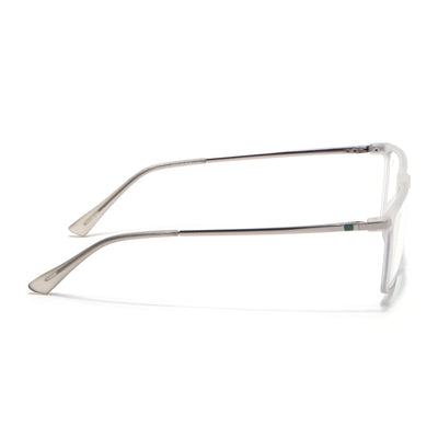 Eyejack Domino Matt Grey Rectangle Eyeglasses for Men & Women (TR1006FCL1691-C6)