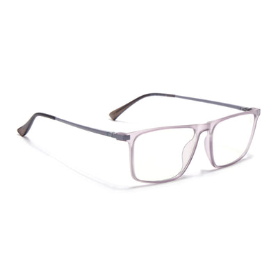 Eyejack Domino Purple Rectangle Eyeglasses for Men & Women (TR1006FCL1693-C8)