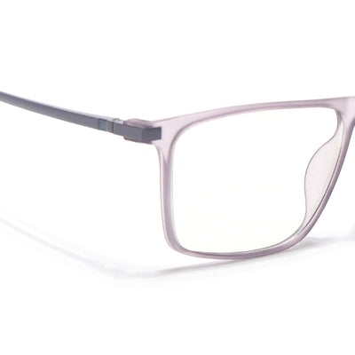 Eyejack Domino Purple Rectangle Eyeglasses for Men & Women (TR1006FCL1693-C8)