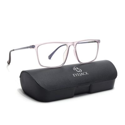 Eyejack Domino Purple Rectangle Eyeglasses for Men & Women (TR1006FCL1693-C8)