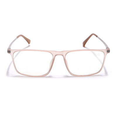 Eyejack Domino Matt Brown Rectangle Eyeglasses for Men & Women (TR1006FCL1696-C11)