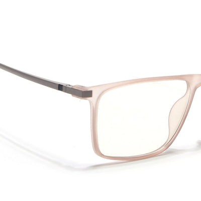 Eyejack Domino Matt Brown Rectangle Eyeglasses for Men & Women (TR1006FCL1696-C11)