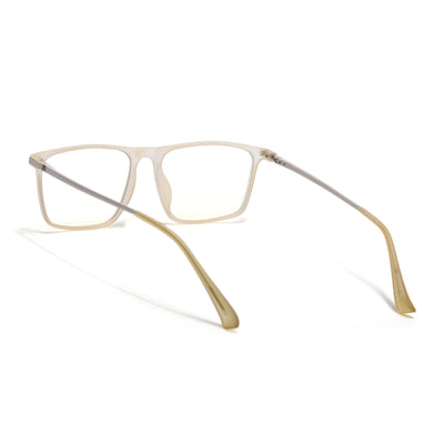 Eyejack Domino Yellow Rectangle Eyeglasses for Men & Women (TR1006FCL1697-C12)