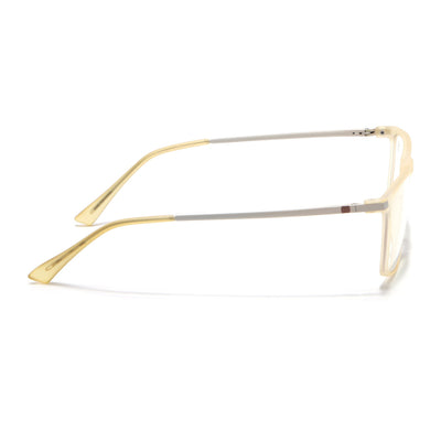 Eyejack Domino Yellow Rectangle Eyeglasses for Men & Women (TR1006FCL1697-C12)