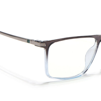 Eyejack Domino Black & Clear Rectangle Eyeglasses for Men & Women (TR1006FCL1698-C13)