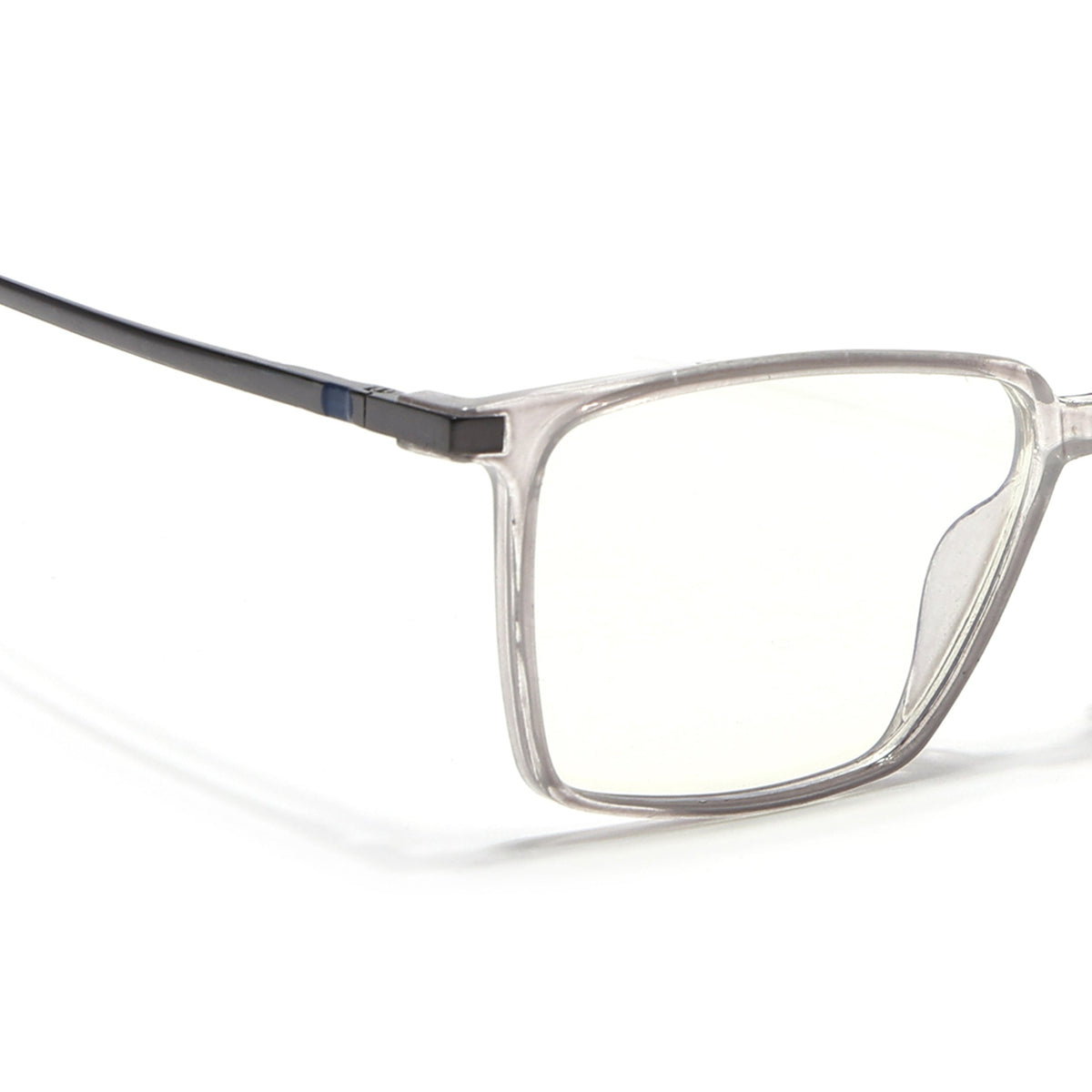 Eyejack Domino Transparent Square Eyeglasses for Men & Women (TR1007FCL1702-C3)