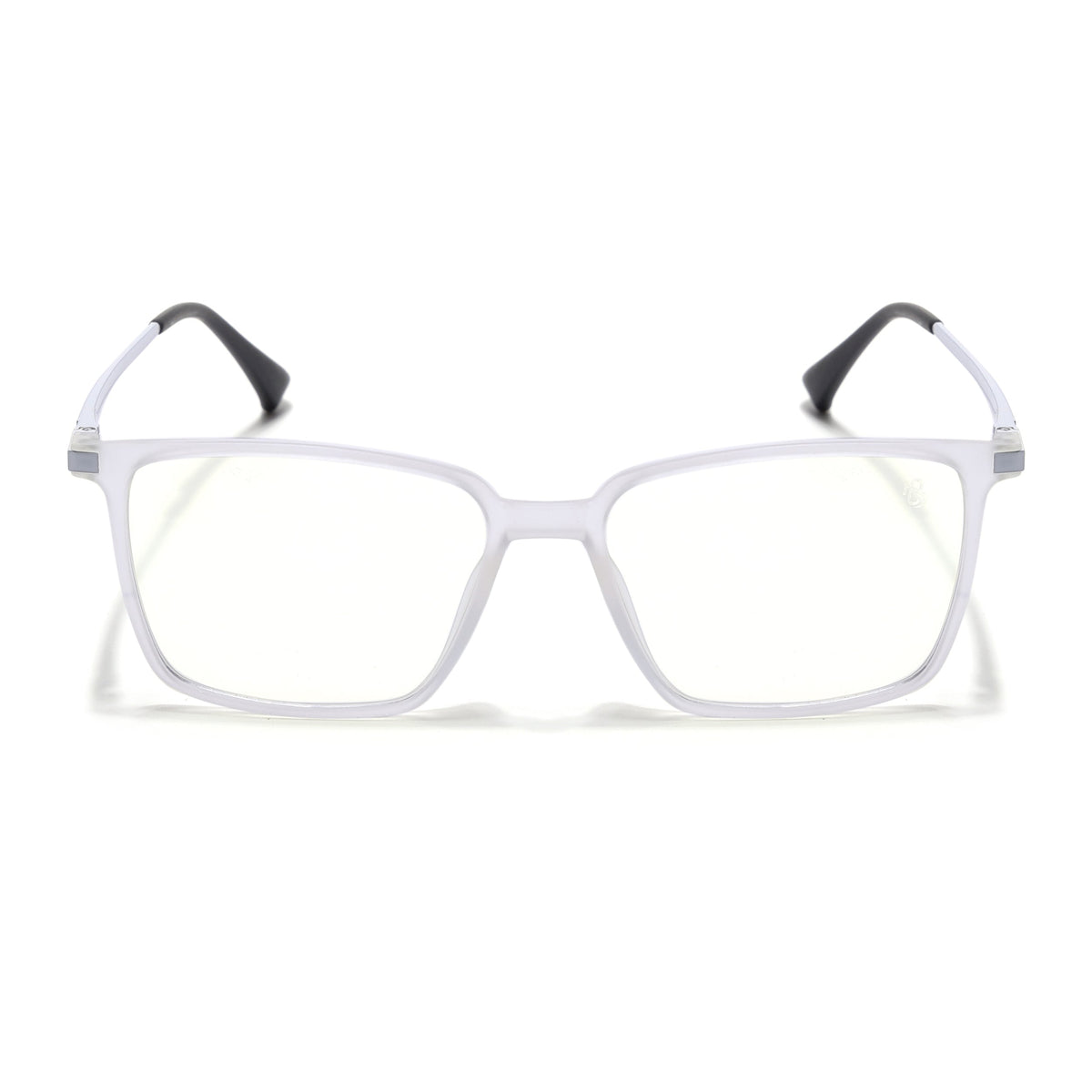 Eyejack Domino Matt Transparent Square Eyeglasses for Men & Women (TR1007FCL1703-C4)