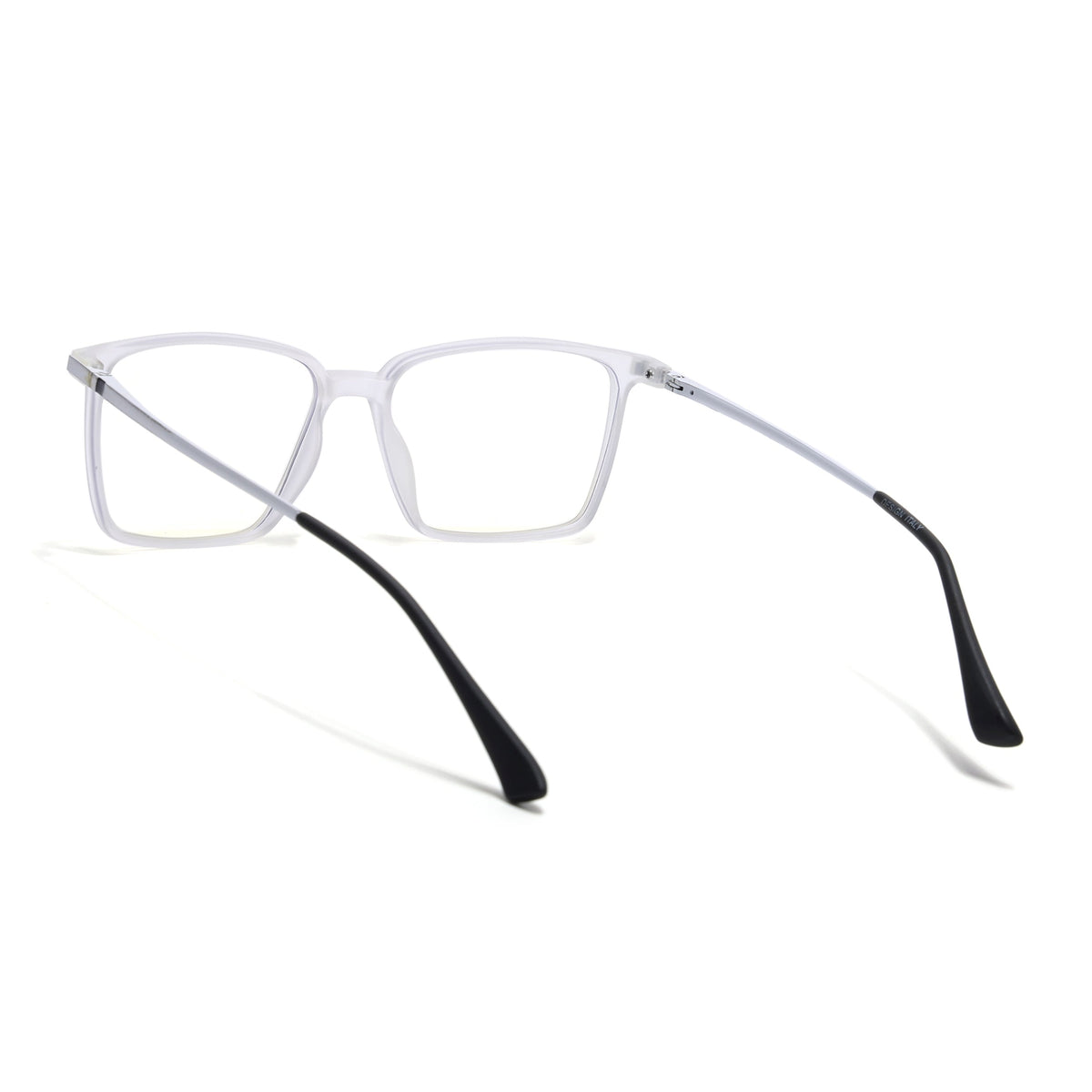 Eyejack Domino Matt Transparent Square Eyeglasses for Men & Women (TR1007FCL1703-C4)