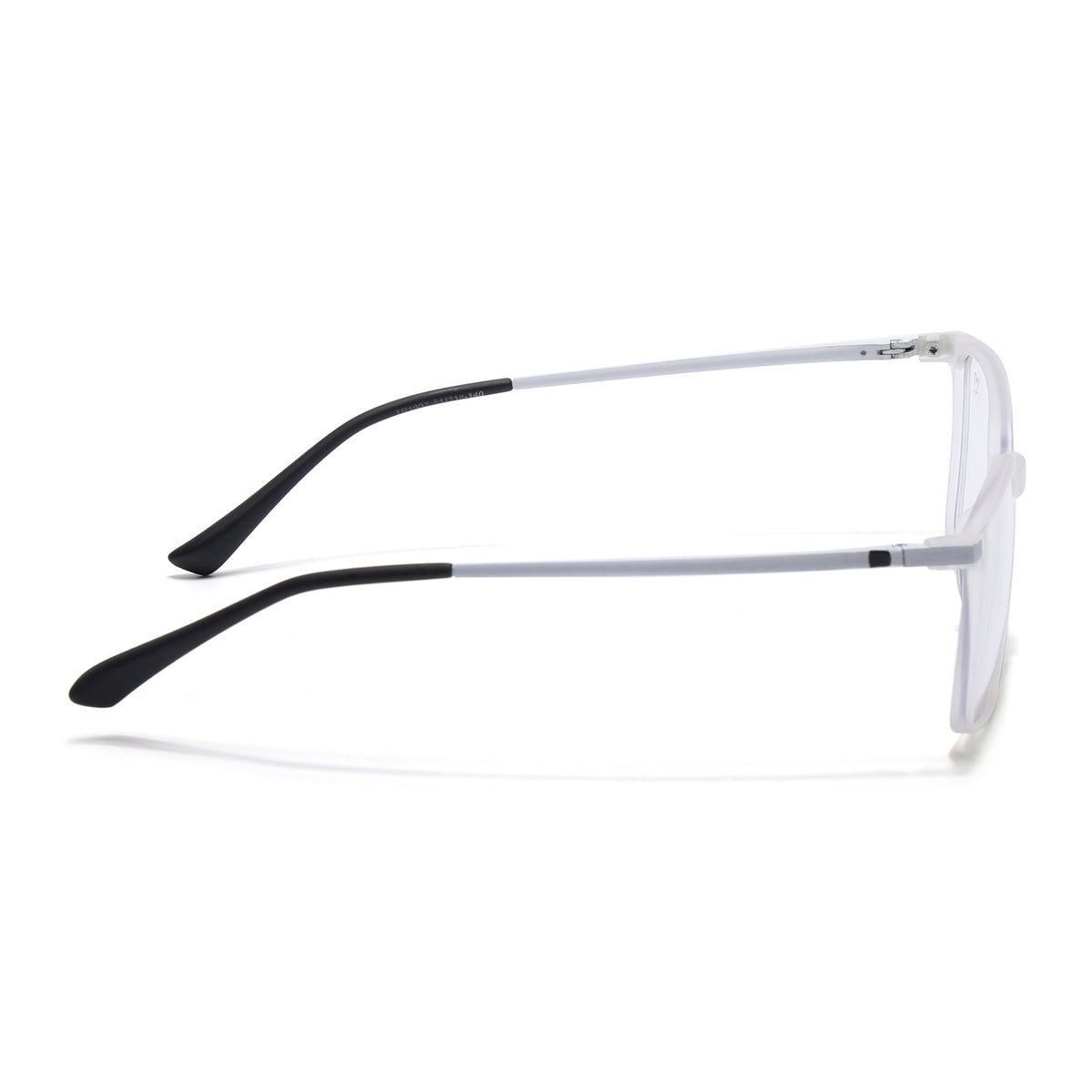 Eyejack Domino Matt Transparent Square Eyeglasses for Men & Women (TR1007FCL1703-C4)