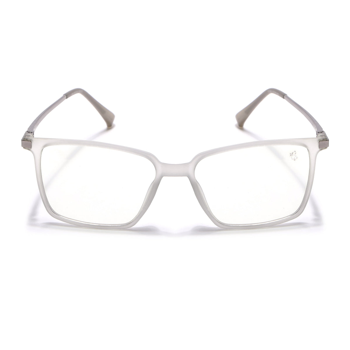 Eyejack Domino Matt Grey Square Eyeglasses for Men & Women (TR1007FCL1705-C6)