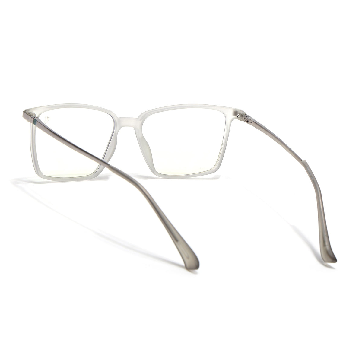 Eyejack Domino Matt Grey Square Eyeglasses for Men & Women (TR1007FCL1705-C6)