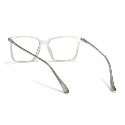 Eyejack Domino Matt Grey Square Eyeglasses for Men & Women (TR1007FCL1705-C6)