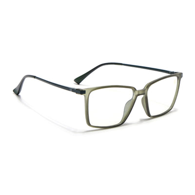 Eyejack Domino Olive Square Eyeglasses for Men & Women (TR1007FCL1706-C7)