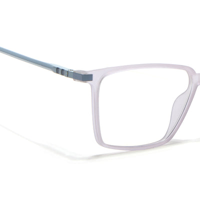 Eyejack Domino Light Purple Square Eyeglasses for Men & Women (TR1007FCL1708-C9)