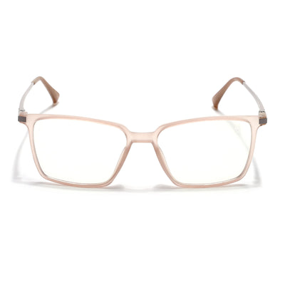 Eyejack Domino Matt Brown Square Eyeglasses for Men & Women (TR1007FCL1710-C11)