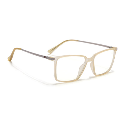 Eyejack Domino Yellow Square Eyeglasses for Men & Women (TR1007FCL1711-C12)