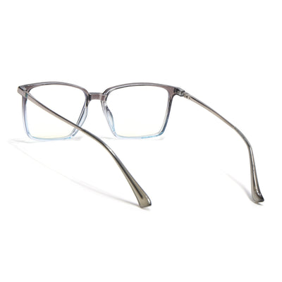 Eyejack Domino Black & Clear Square Eyeglasses for Men & Women (TR1007FCL1712-C13)