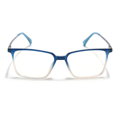 Eyejack Domino Blue & Brown Square Eyeglasses for Men & Women (TR1007FCL1713-C14)