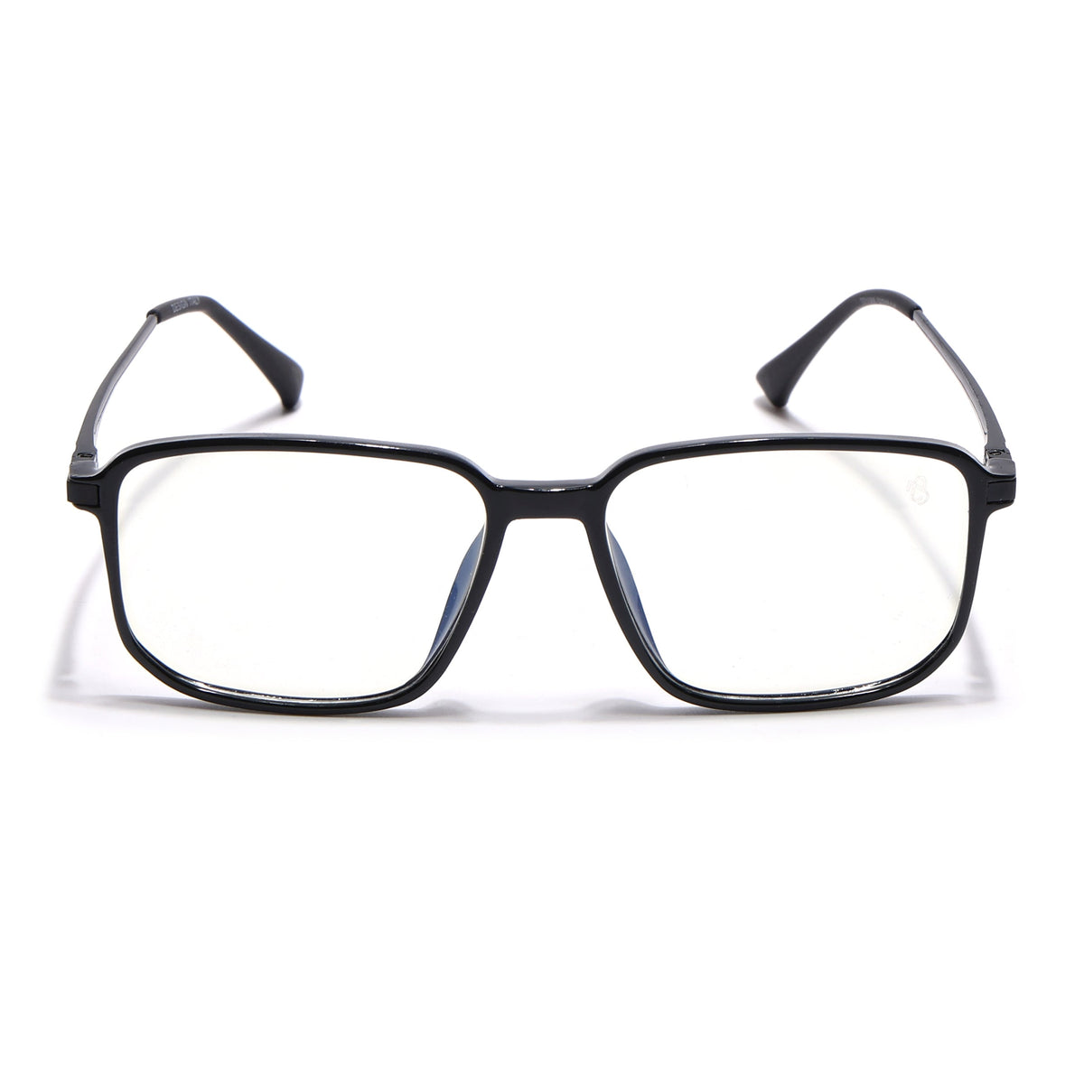 Eyejack Domino Shine Black Rectangle Eyeglasses for Men & Women (TR1008FCL1714-C1)