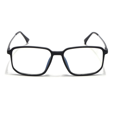 Eyejack Domino Matt Black Rectangle Eyeglasses for Men & Women (TR1008FCL1715-C2)