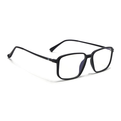 Eyejack Domino Matt Black Rectangle Eyeglasses for Men & Women (TR1008FCL1715-C2)