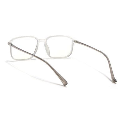 Eyejack Domino Matt Grey Rectangle Eyeglasses for Men & Women (TR1008FCL1719-C6)