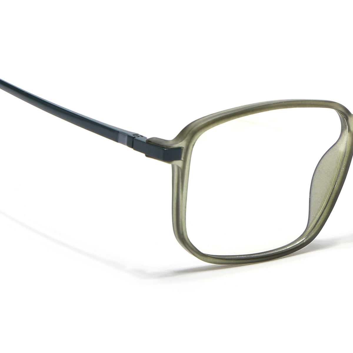 Eyejack Domino Olive Rectangle Eyeglasses for Men & Women (TR1008FCL1720-C7)