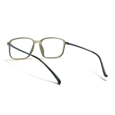 Eyejack Domino Olive Rectangle Eyeglasses for Men & Women (TR1008FCL1720-C7)