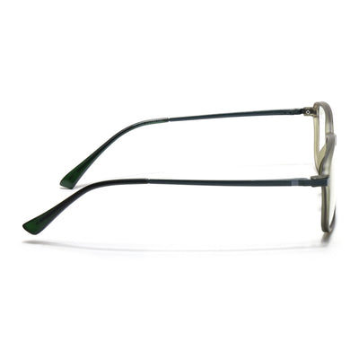 Eyejack Domino Olive Rectangle Eyeglasses for Men & Women (TR1008FCL1720-C7)