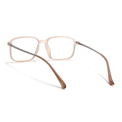 Eyejack Domino Matt Brown Rectangle Eyeglasses for Men & Women (TR1008FCL1724-C11)