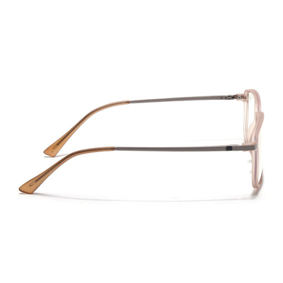 Eyejack Domino Matt Brown Rectangle Eyeglasses for Men & Women (TR1008FCL1724-C11)