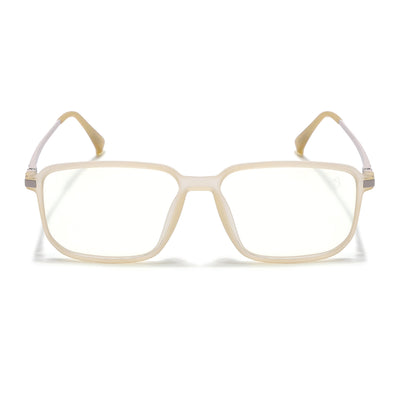 Eyejack Domino Yellow Rectangle Eyeglasses for Men & Women (TR1008FCL1725-C12)