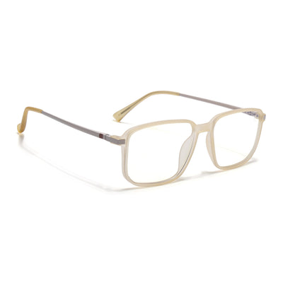 Eyejack Domino Yellow Rectangle Eyeglasses for Men & Women (TR1008FCL1725-C12)