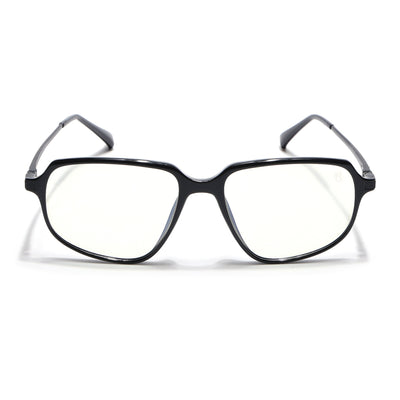 Eyejack Domino Shine Black Square Eyeglasses for Men & Women (TR1009FCL1728-C1)
