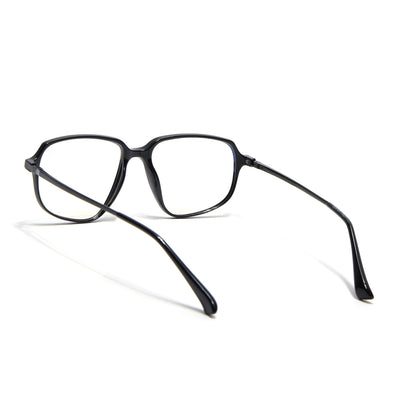 Eyejack Domino Shine Black Square Eyeglasses for Men & Women (TR1009FCL1728-C1)