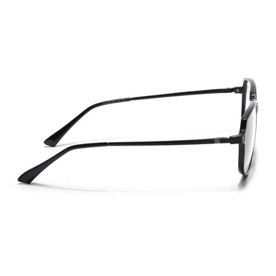 Eyejack Domino Shine Black Square Eyeglasses for Men & Women (TR1009FCL1728-C1)