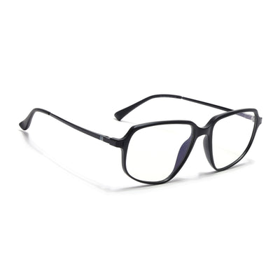 Eyejack Domino Matt Black Square Eyeglasses for Men & Women (TR1009FCL1729-C2)