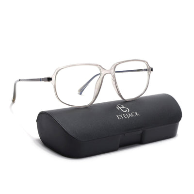 Eyejack Domino Transparent Square Eyeglasses for Men & Women (TR1009FCL1730-C3)