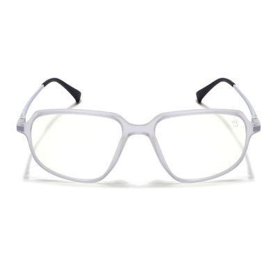 Eyejack Domino Matt Transparent Square Eyeglasses for Men & Women (TR1009FCL1731-C4)